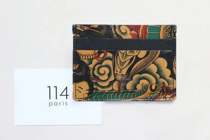 Porte-carte en cuir 5 fentes