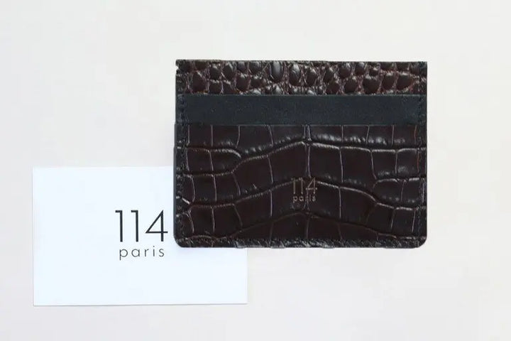 Porte-carte en cuir 5 fentes