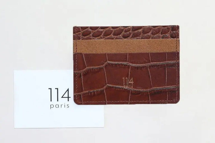 Porte-carte en cuir 5 fentes