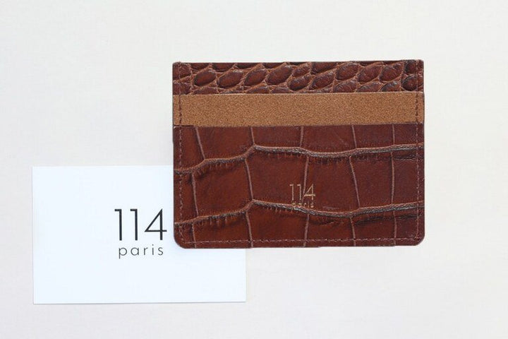 Porte-carte en cuir 5 fentes