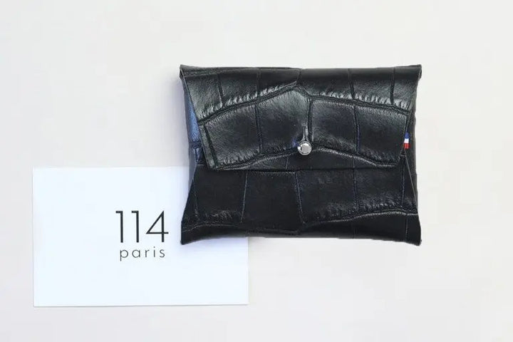 Porte-monnaie cuir bouton de col