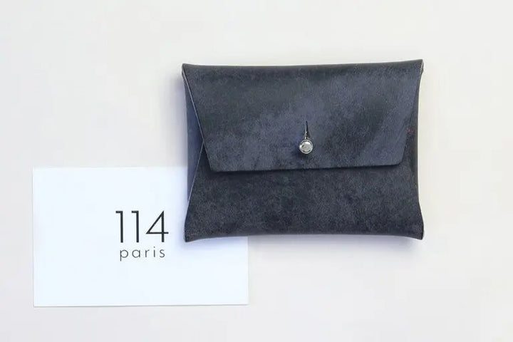 Porte-monnaie cuir bouton de col