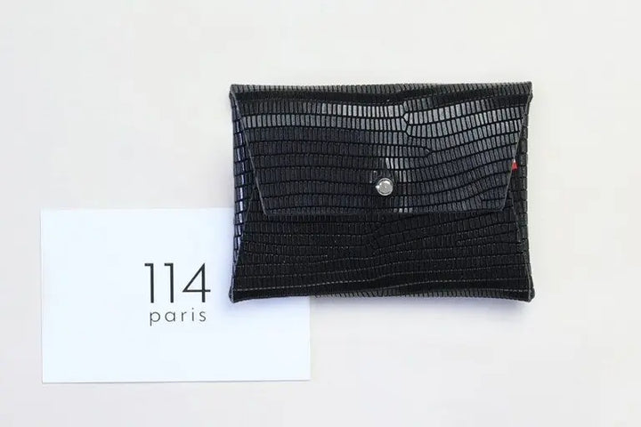 Porte-monnaie cuir bouton de col