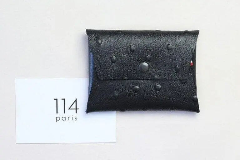 Porte-monnaie cuir bouton pression