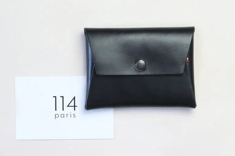 Porte-monnaie cuir bouton pression