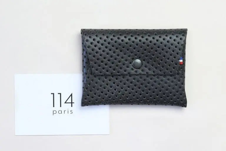 Porte-monnaie cuir bouton pression