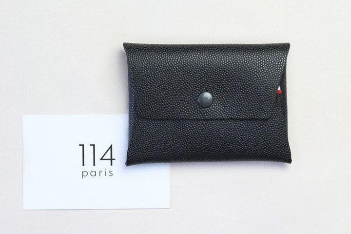 Porte-monnaie cuir bouton pression
