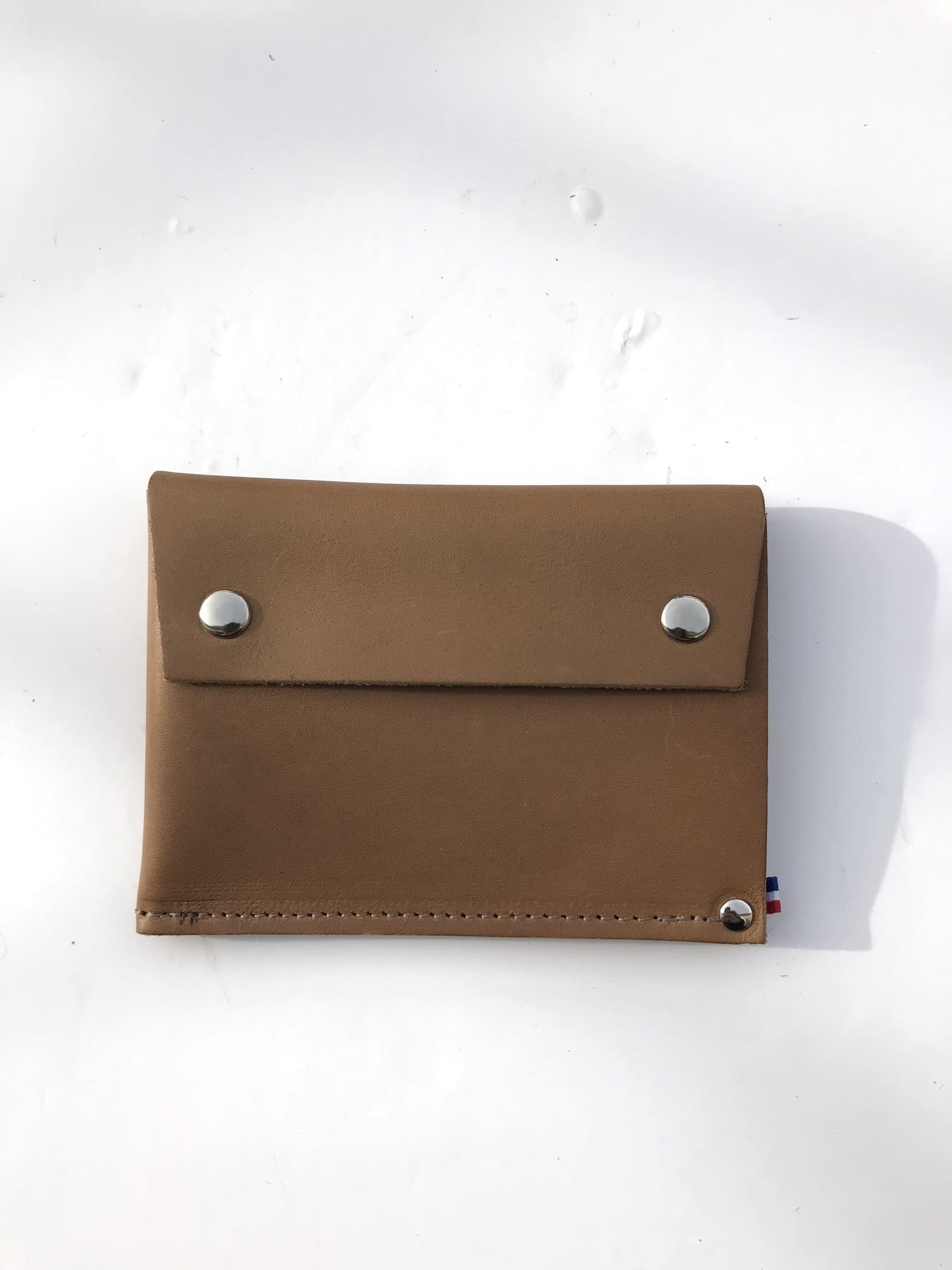 Portefeuille morron cuir lisse