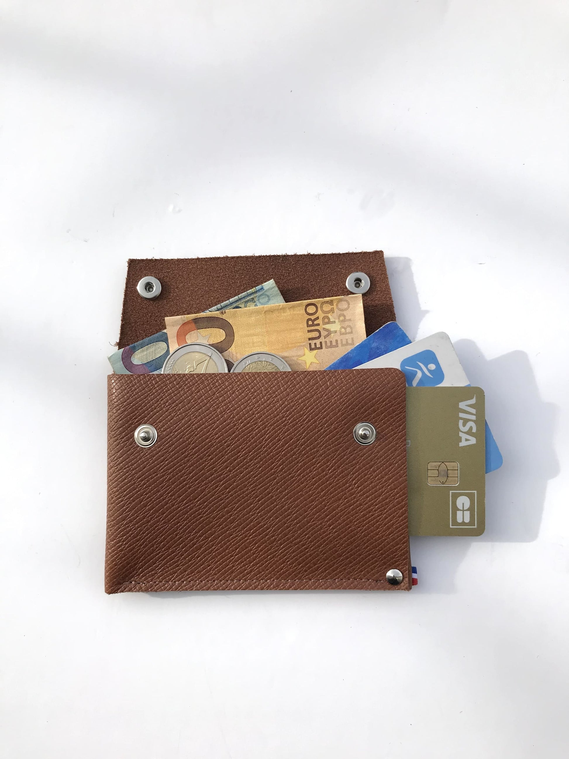 Portefeuille en cuir upcyclé