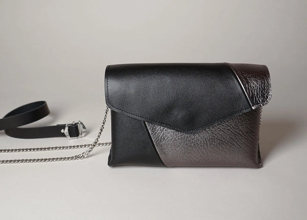Sac en cuir bicolore 114 métallisé